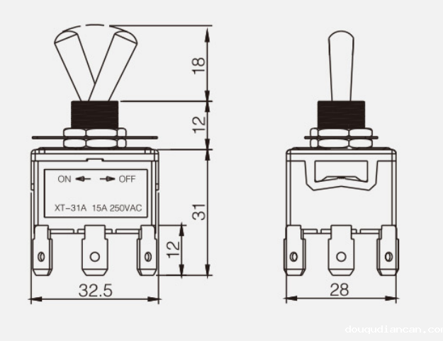 TPST ON-OFF KT-31A纽子开关|按钮开关产品型号-参数-接线图 TPST ON-OFF KT-31A纽子开关|按钮开关产品型号-参数-接线图