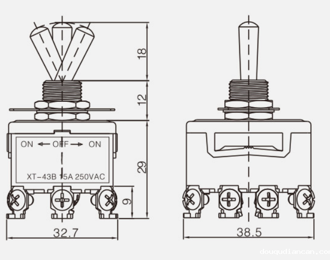 FPDT ON-OFF-ONKT-43B纽子开关|按钮开关产品型号-参数-接线图 FPDT ON-OFF-ONKT-43B纽子开关|按钮开关产品型号-参数-接线图