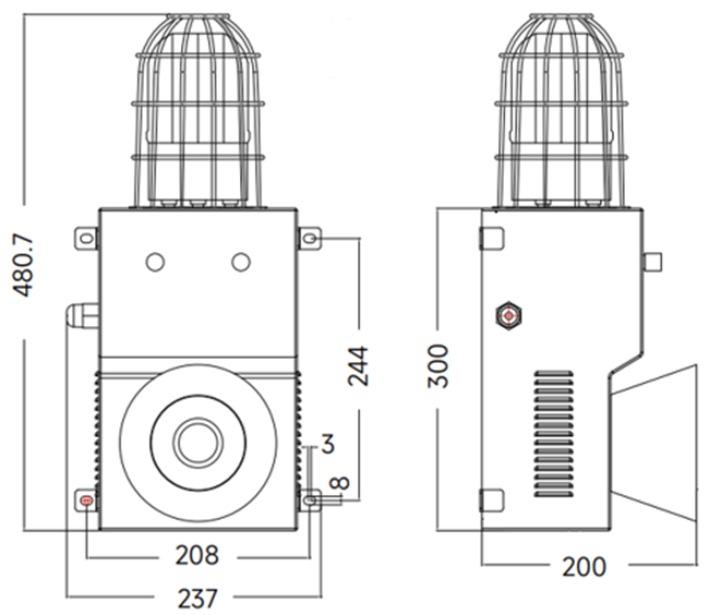 大功率报警器KJT-LH100系列|大功率报警器型号-参数-尺寸图 大功率报警器KJT-LH100系列|大功率报警器型号-参数-尺寸图