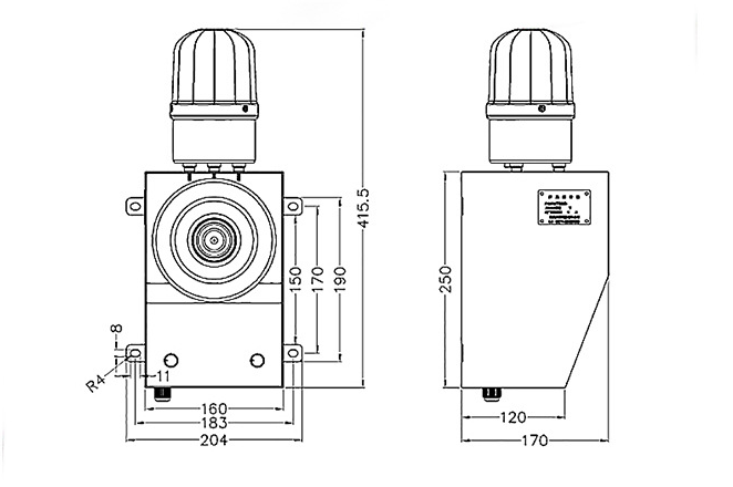 KJT-07C声光报警器 |声光报警器产品型号-参数-尺寸图 KJT-07C声光报警器 |声光报警器产品型号-参数-尺寸图