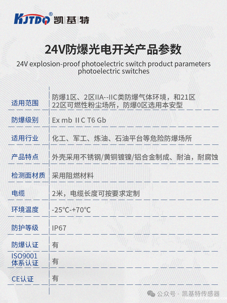 产品推荐 | 凯基特防爆光电开关——精准检测,安全无忧 产品推荐 | 凯基特防爆光电开关——精准检测,安全无忧