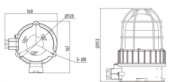 KJT-BBJ 防爆声光报警器|声光报警器型号-参数-尺寸图 KJT-BBJ 防爆声光报警器|声光报警器型号-参数-尺寸图