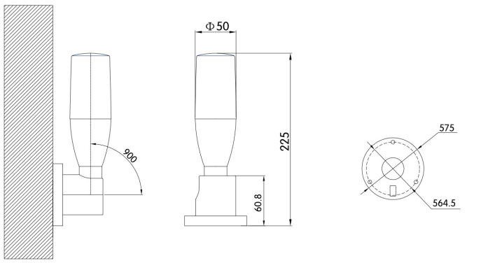KJTMB50C单层三色警示灯|三色警示灯型号-参数-尺寸图-接线图 KJTMB50C单层三色警示灯|三色警示灯型号-参数-尺寸图-接线图