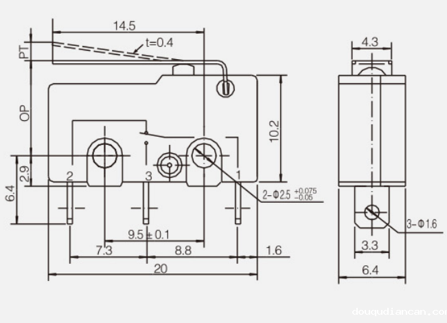 KSS-5GL微动开关|限位开关产品型号-参数-接线图