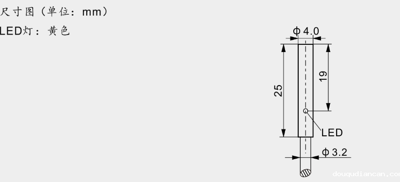 KJT10-G4S25-PO3X-SU2 φ4超小型霍尔必威app登录官网下载安装苹果手机|超小型霍尔必威app登录官网下载安装苹果手机型号-参数-尺寸图